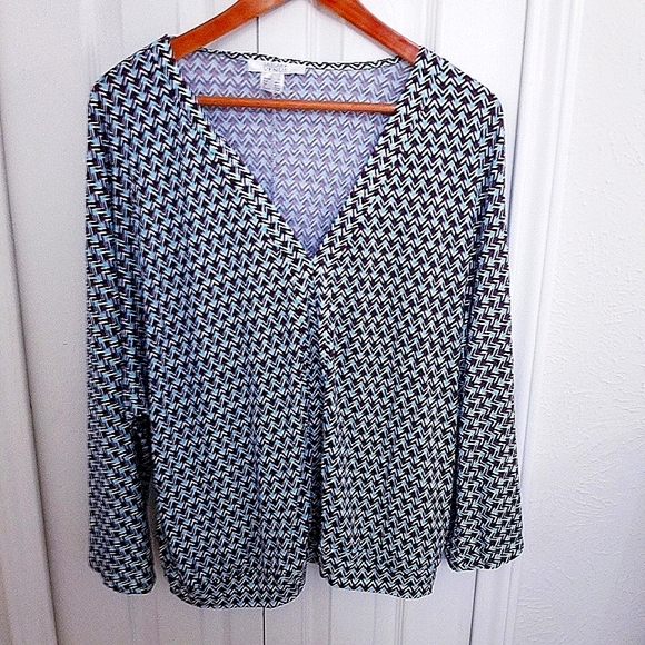 Boho Abstract Print Flowy Blouse by Lascana Venus - Picture 4 of 9